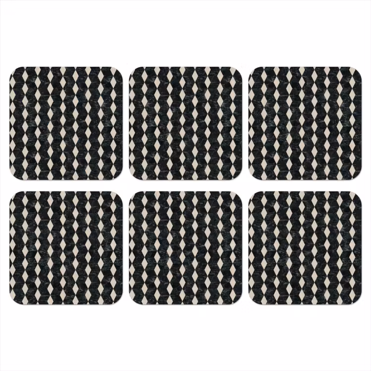 Onderzetter - Geometrisch - Patroon - Marmer - Groen — 1