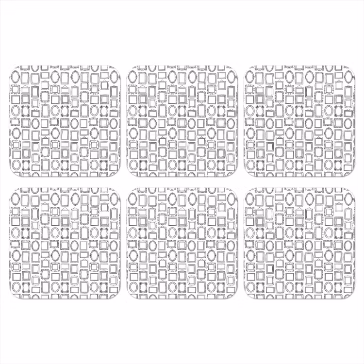Onderzetter - Lijsten - Patroon - Decoratie - Schets - Zwart-wit — 1