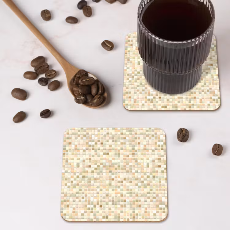Onderzetter - Mozaïek - Patroon - Beige — 4