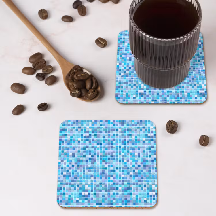 Onderzetter - Mozaïek - Patroon - Turquoise — 4