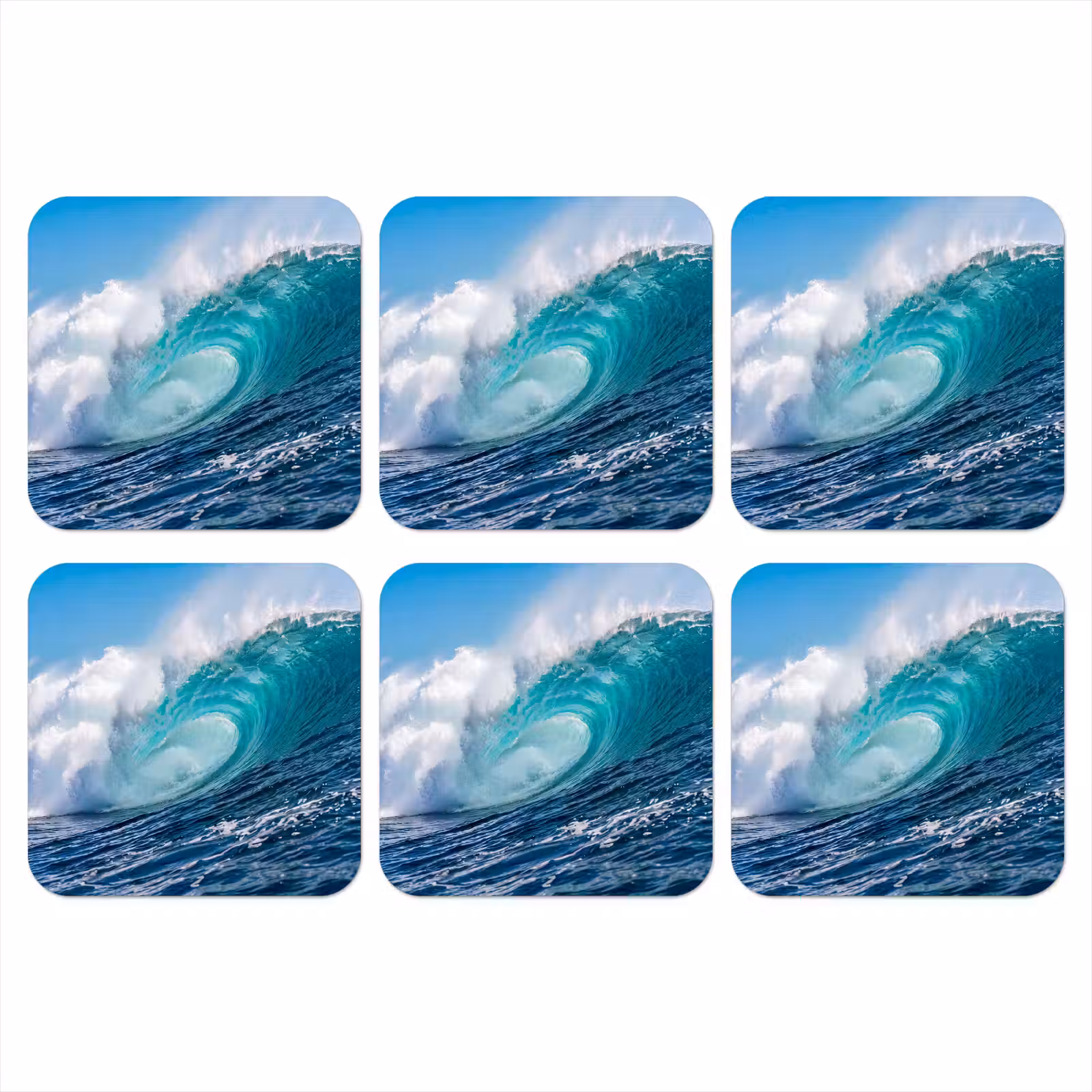 Onderzetter - Golf - Oceaan - Water - Dynamisch - Blauw — 1