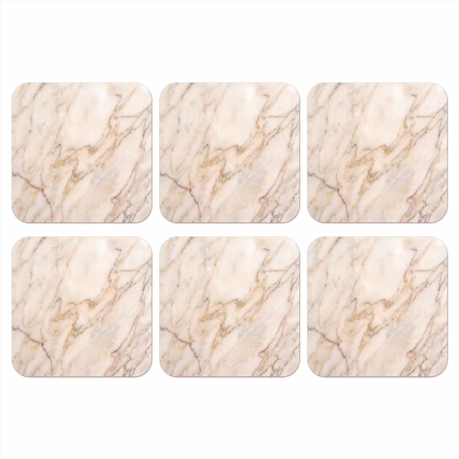 Onderzetter - Marmer - Ader - Abstract - Wit - Goud — 1