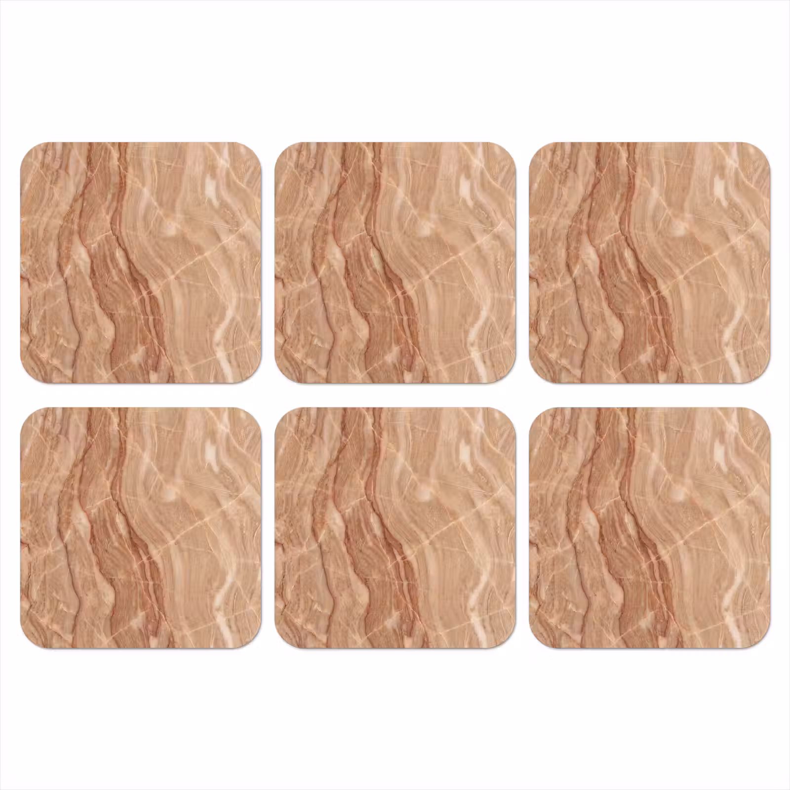 Onderzetter - Marmer - Ader - Natuur - Abstract - Beige — 1