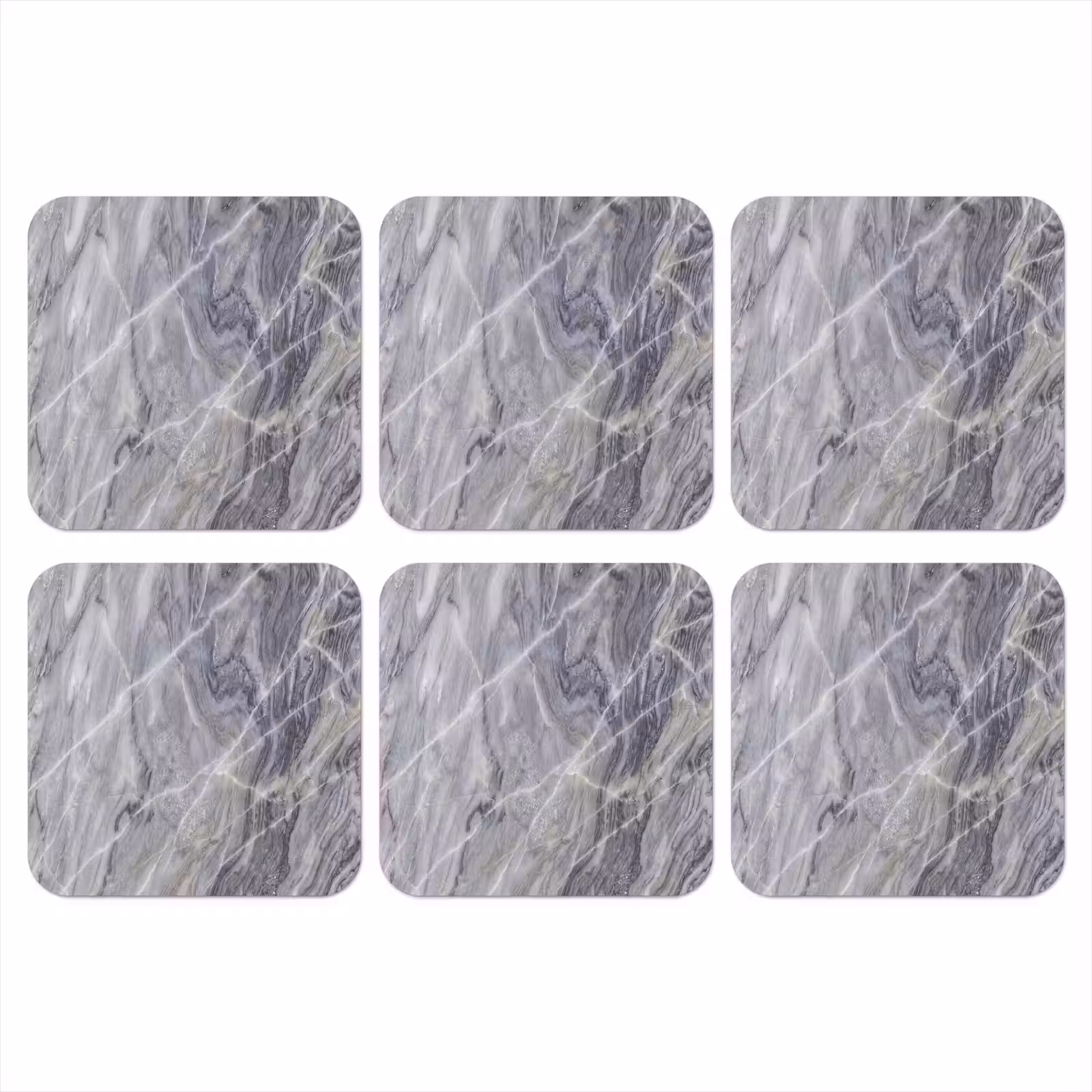 Onderzetter - Marmer - Ader - Patroon - Abstract - Grijs — 1