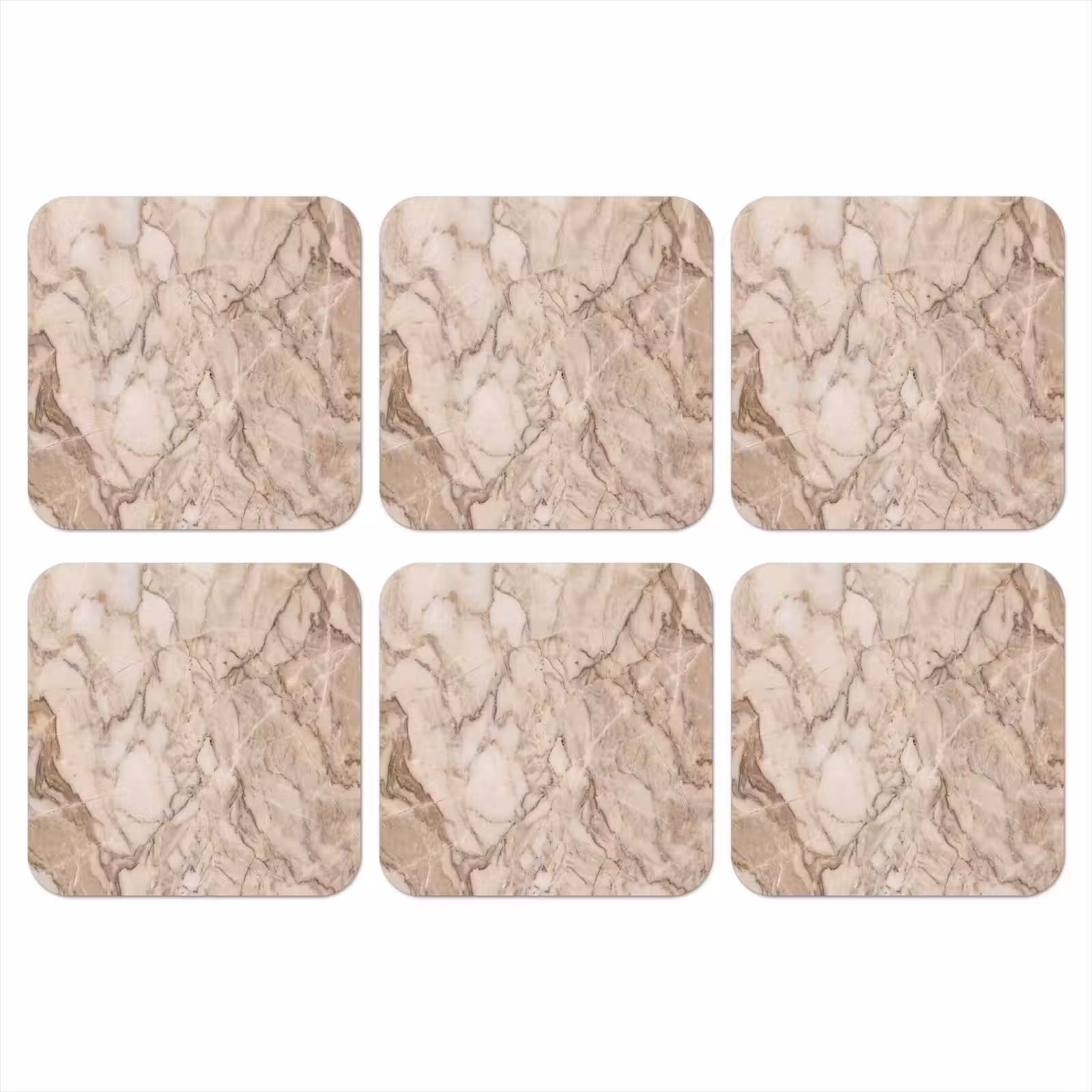 Onderzetter - Marmer - Aderen - Textuur - Beige - Modern — 1