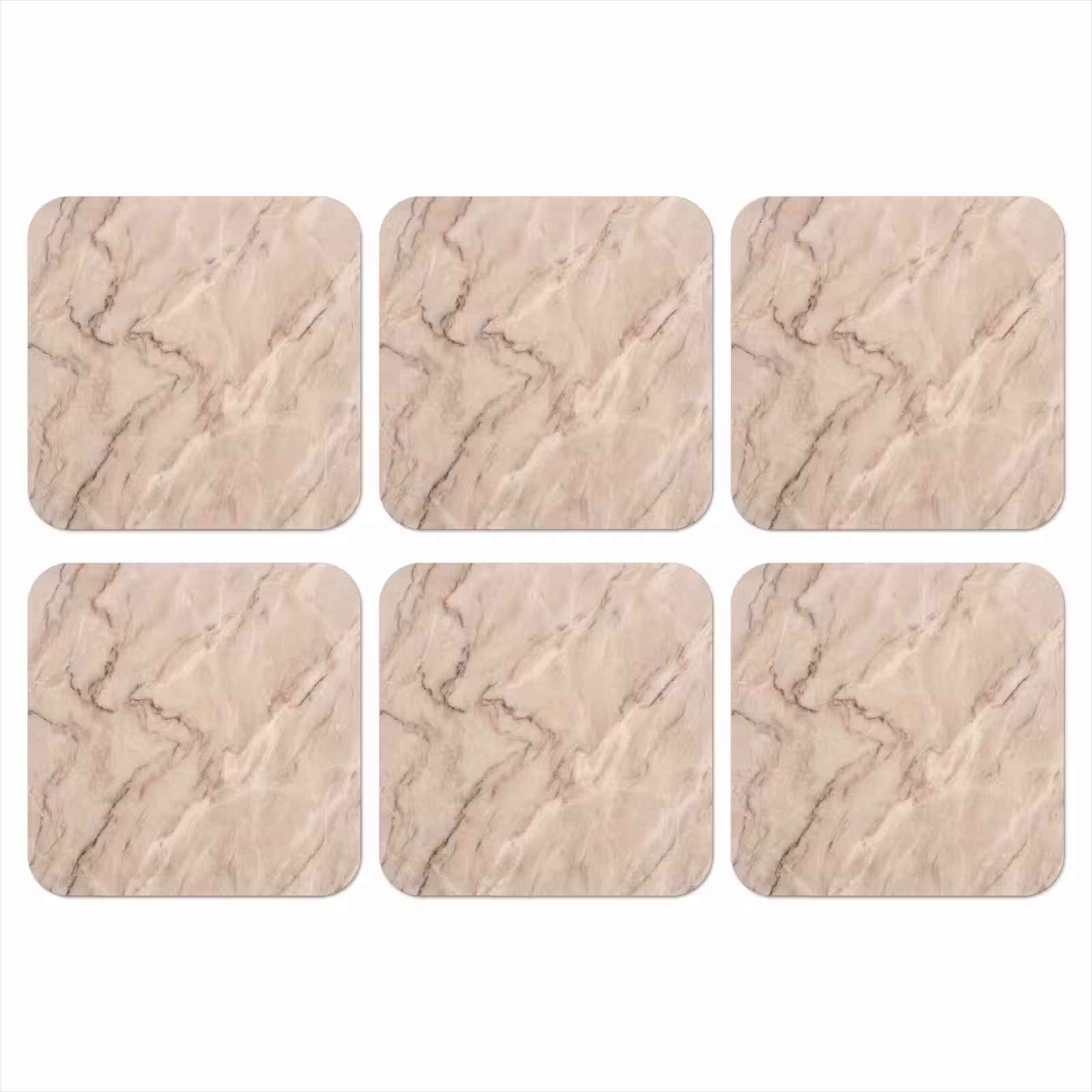 Onderzetter - Marmer - Patroon - Abstract - Modern - Beige — 1