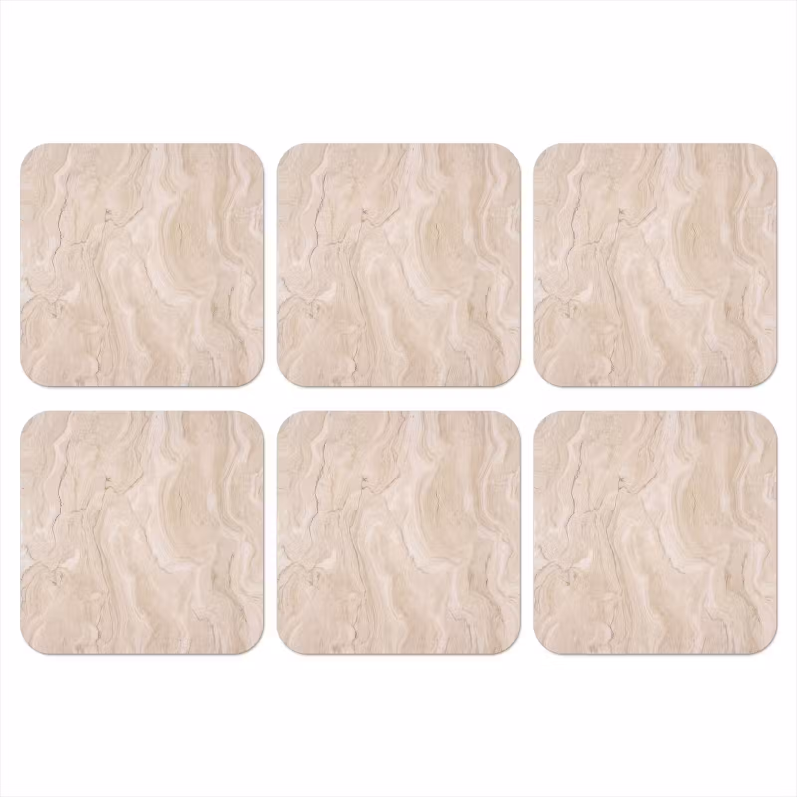 Onderzetter - Marmer - Patroon - Beige - Steen - Abstract — 1