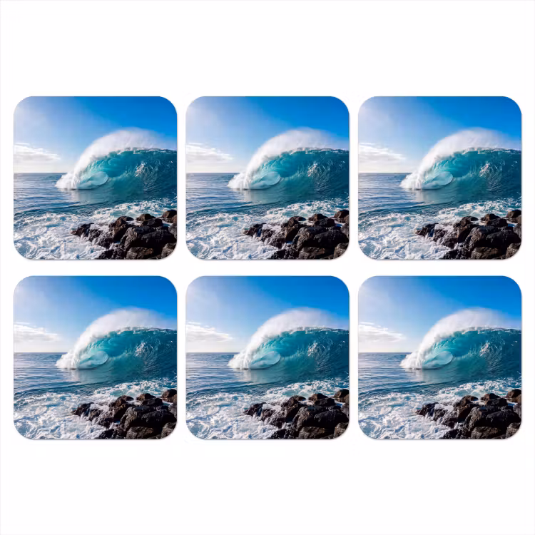 Onderzetter - Golf - Oceaan - Brekend - Water - Blauw — 1