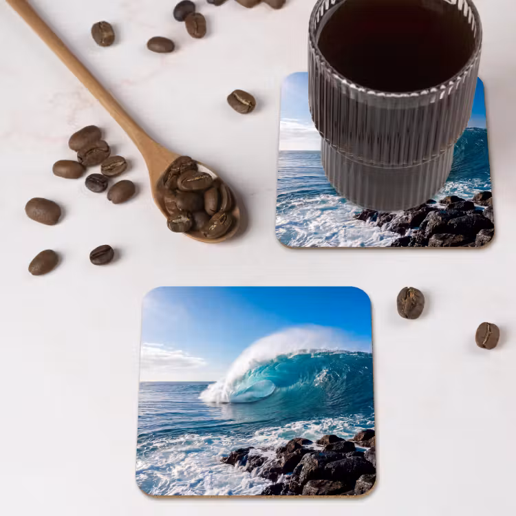 Onderzetter - Golf - Oceaan - Brekend - Water - Blauw — 4