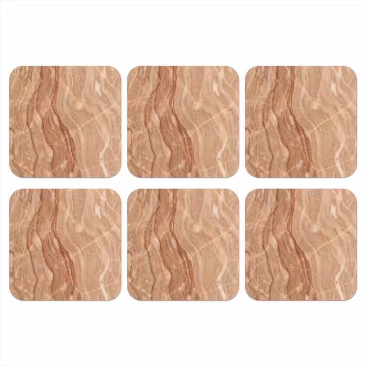 Onderzetter - Marmer - Ader - Natuur - Abstract - Beige — 1