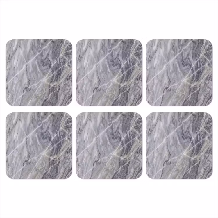Onderzetter - Marmer - Ader - Patroon - Abstract - Grijs — 1