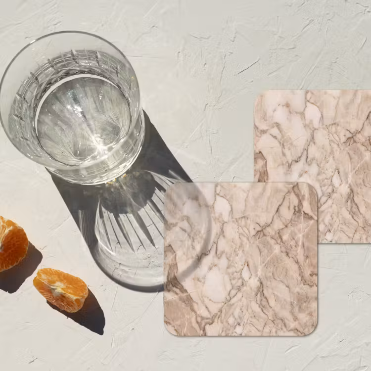 Onderzetter - Marmer - Aderen - Textuur - Beige - Modern — 3