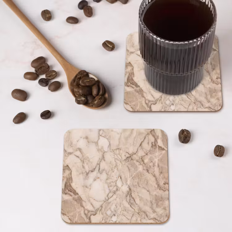 Onderzetter - Marmer - Aderen - Textuur - Beige - Modern — 4