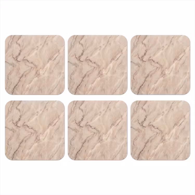 Onderzetter - Marmer - Patroon - Abstract - Modern - Beige — 1