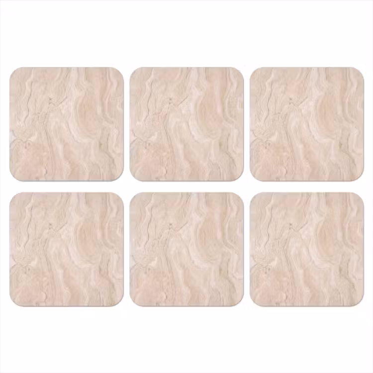 Onderzetter - Marmer - Patroon - Beige - Steen - Abstract — 1