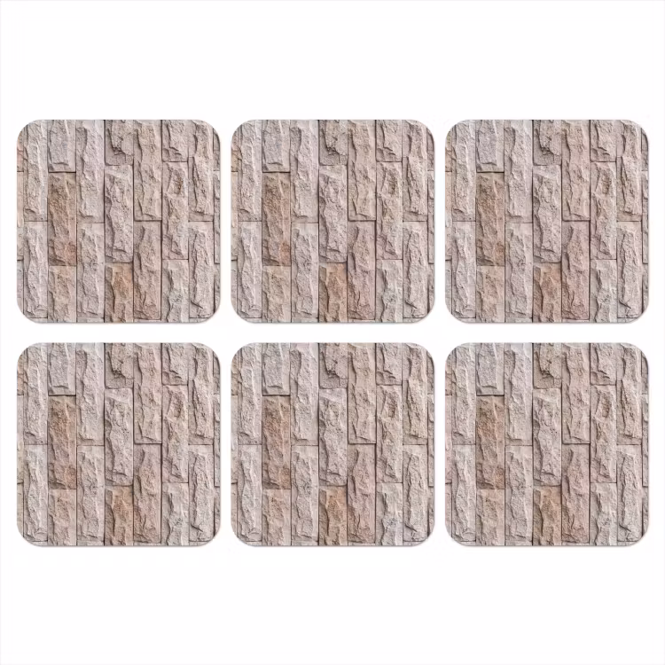 Onderzetter - Muur - Steen - Ruw - Beige - Textuur — 1