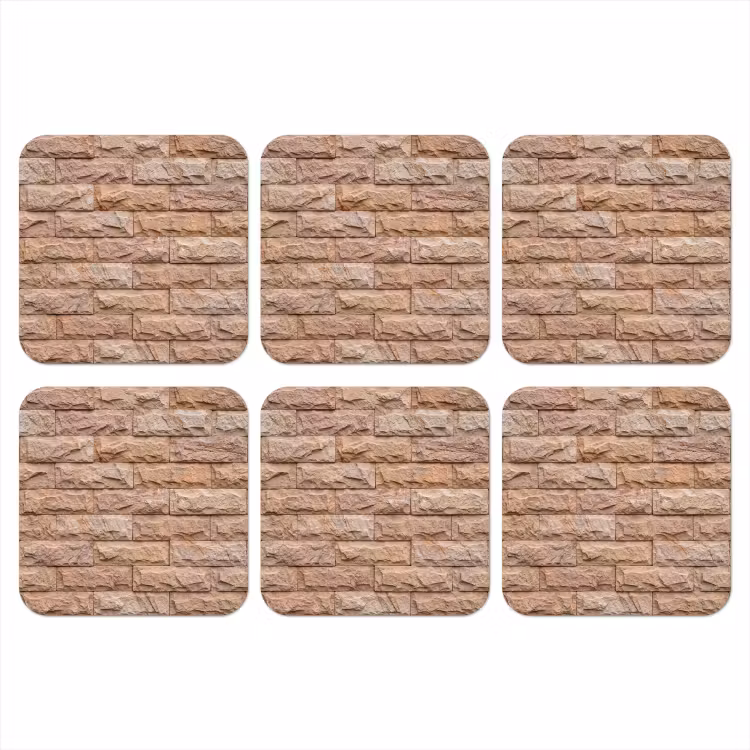 Onderzetter - Muur - Steen - Ruw - Textuur - Beige — 1