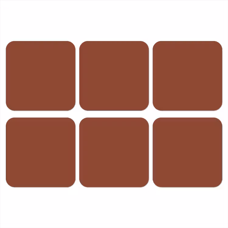 Onderzetter - Burnt - Mahogany - Terracotta — 1