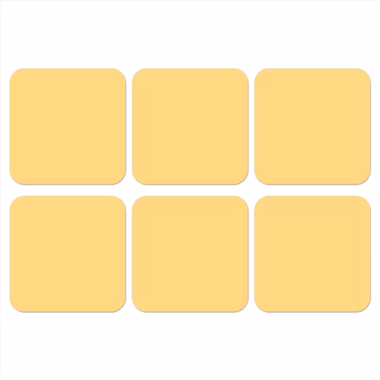 Onderzetter - Butter - Geel - Yellow — 1