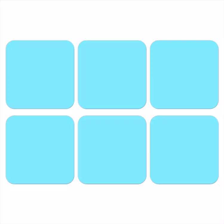 Onderzetter - Electric - Cyan - Blauw — 1