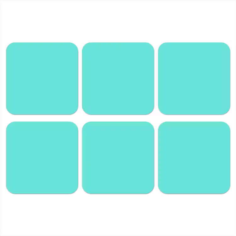 Onderzetter - Electric - Cyan - Turkoois — 1