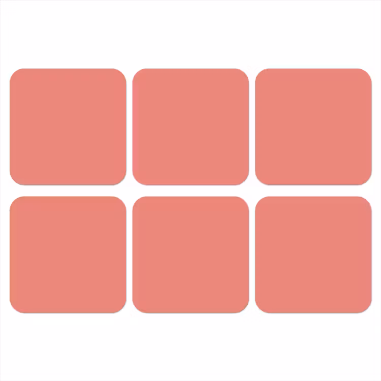 Onderzetter - Coral - Reef - Rood — 1