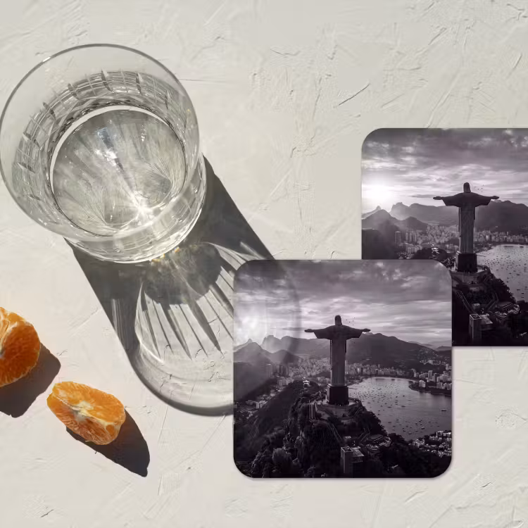 Onderzetter - Monument - Stadsgezicht - Landschap - Zwart-wit — 3
