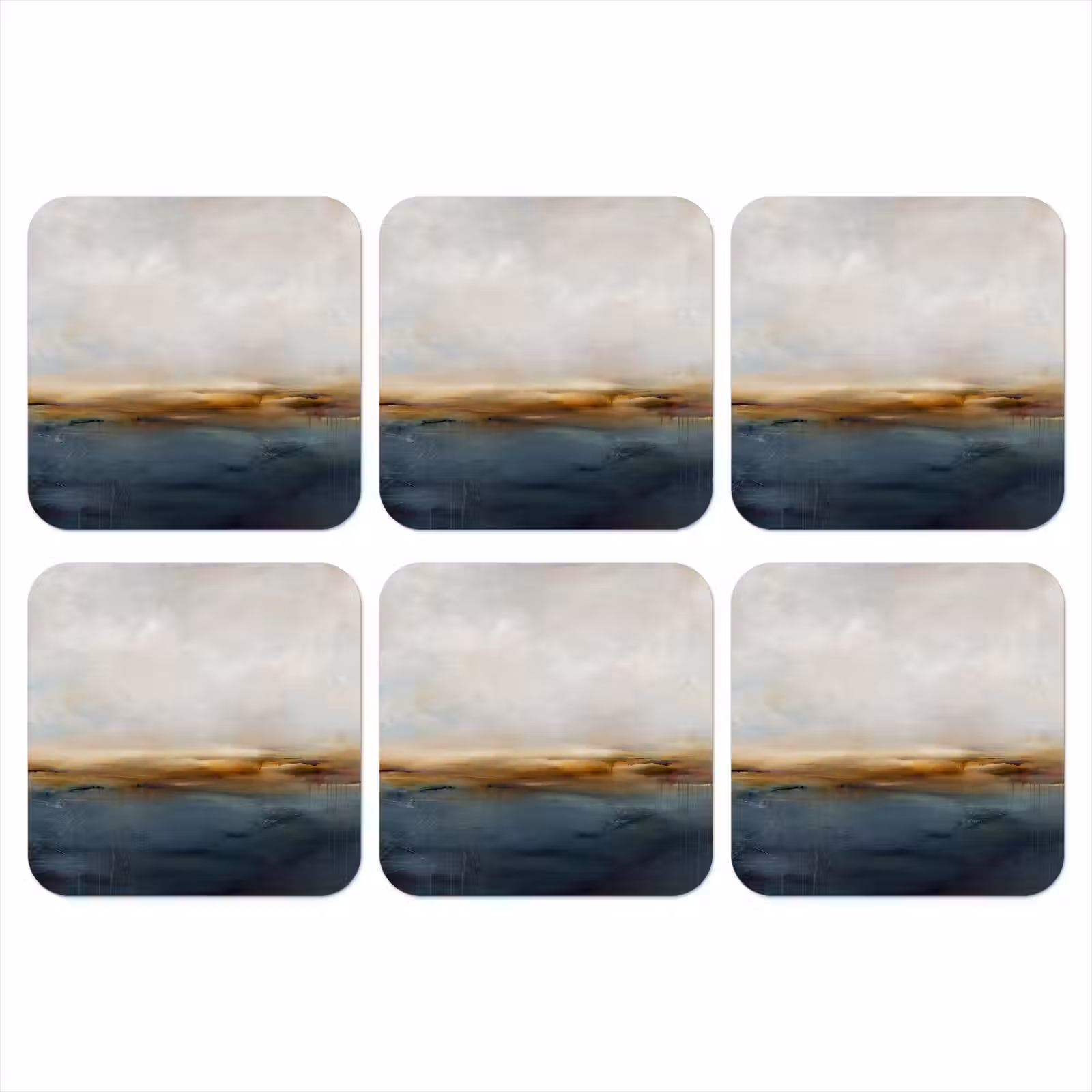 Onderzetter - Abstract - Horizon - Water - Modern - Beige — 1