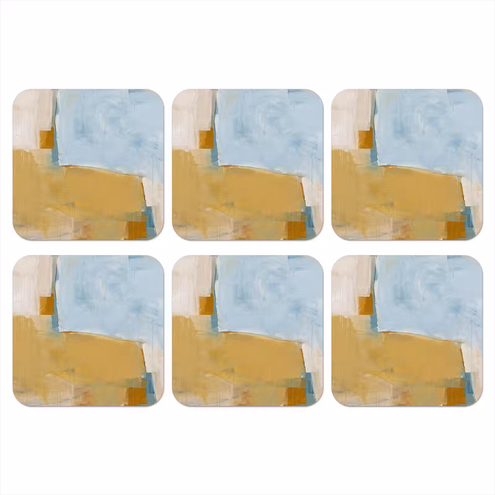 Onderzetter - Abstract - Kleuren - Kunst - Modern - Blauw — 1