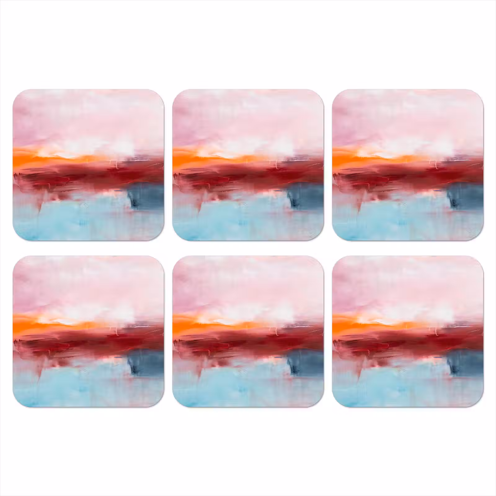 Onderzetter - Abstract - Kleuren - Modern - Kunst - Roze — 1