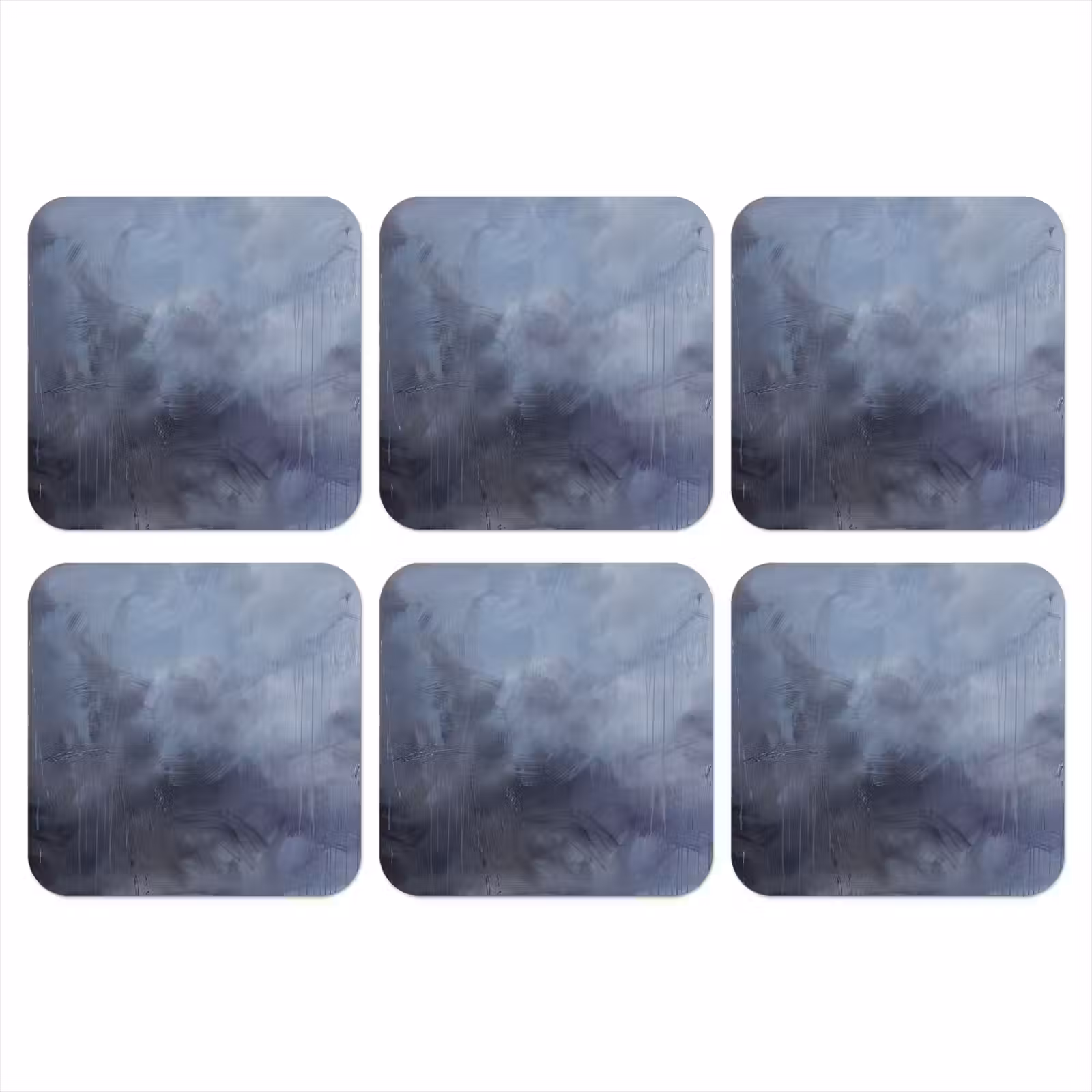 Onderzetter - Abstract - Kwaststreken - Modern - Kunst - Grijs — 1