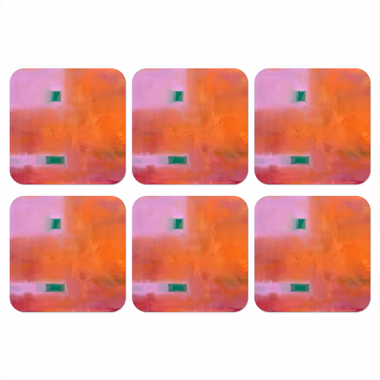 Onderzetter - Abstract - Vlakken - Kunst - Modern - Oranje — 1