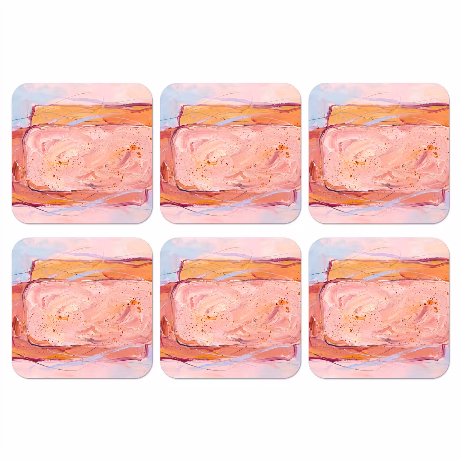 Onderzetter - Abstract - Vormen - Modern - Roze — 1