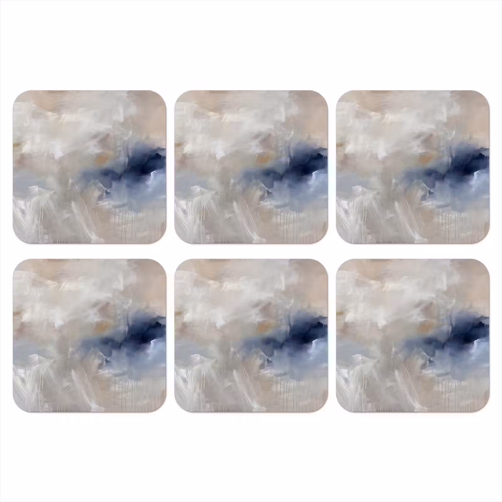 Onderzetter - Abstract - Wolken - Sfeer - Modern - Beige — 1