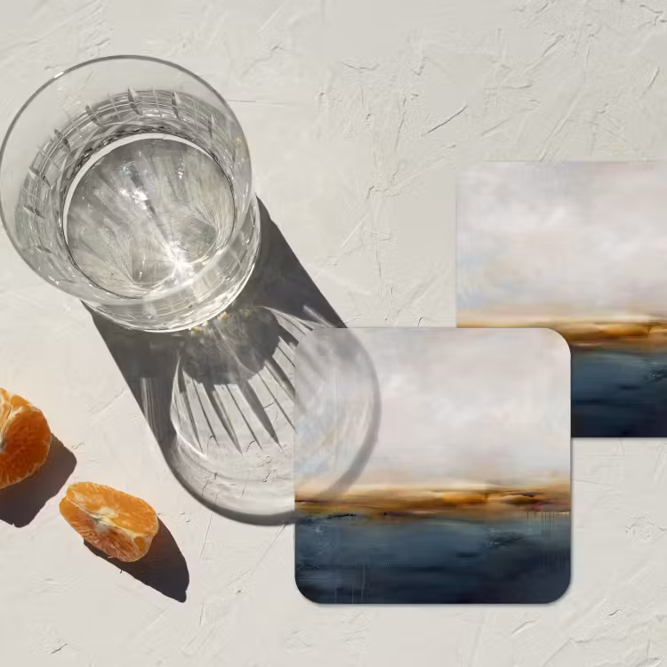 Onderzetter - Abstract - Horizon - Water - Modern - Beige — 3