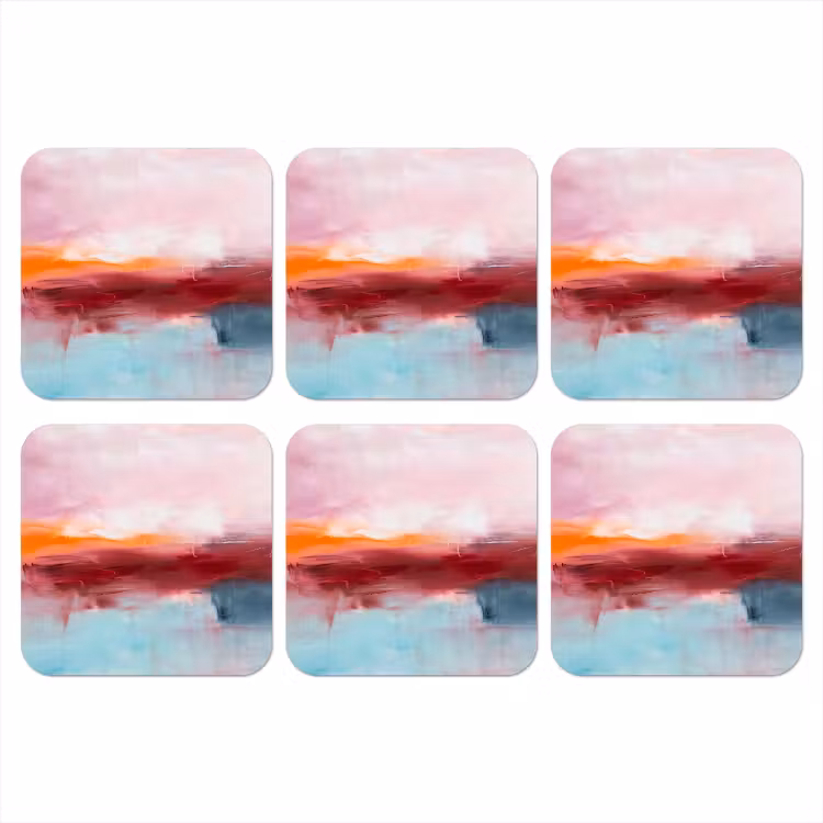 Onderzetter - Abstract - Kleuren - Modern - Kunst - Roze — 1