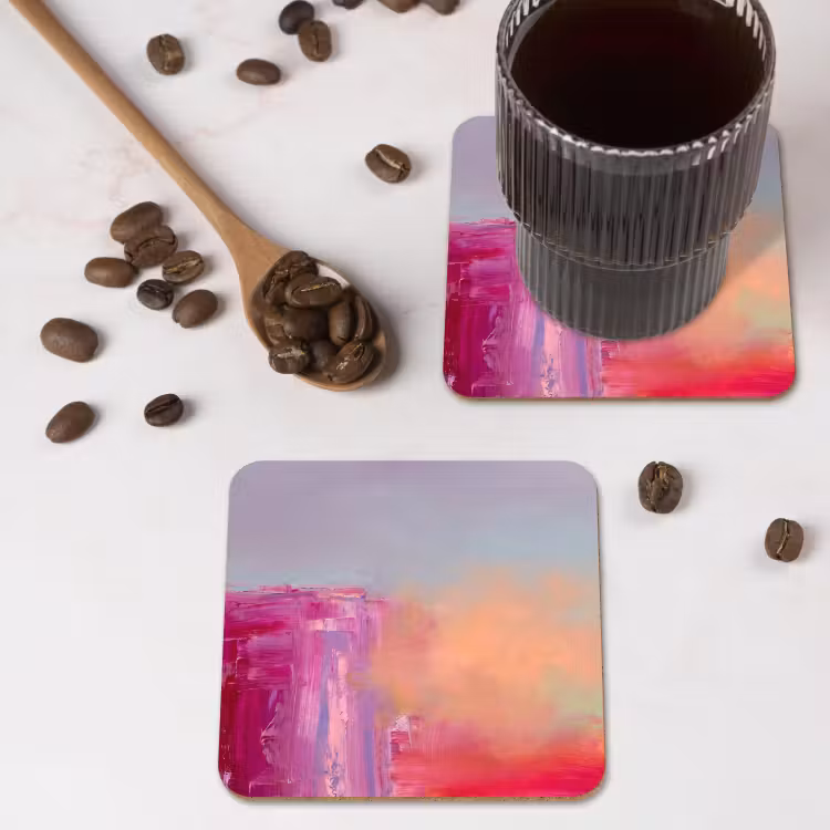 Onderzetter - Abstract - Kleuren - Modern - Roze — 4