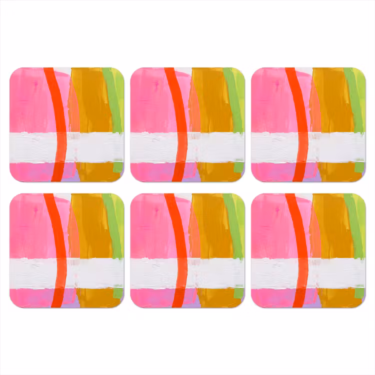 Onderzetter - Abstract - Kleurrijk - Vormen - Modern - Kunst — 1