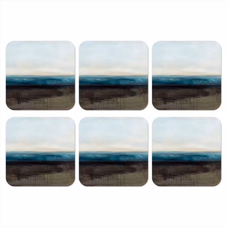 Onderzetter - Abstract - Landschap - Horizon - Blauw - Modern — 1
