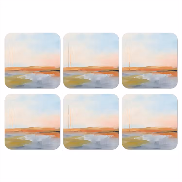 Onderzetter - Abstract - Landschap - Horizon - Modern - Kleurrijk — 1