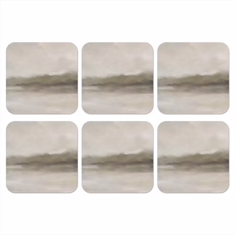 Onderzetter - Abstract - Landschap - Nevel - Modern - Grijs — 1