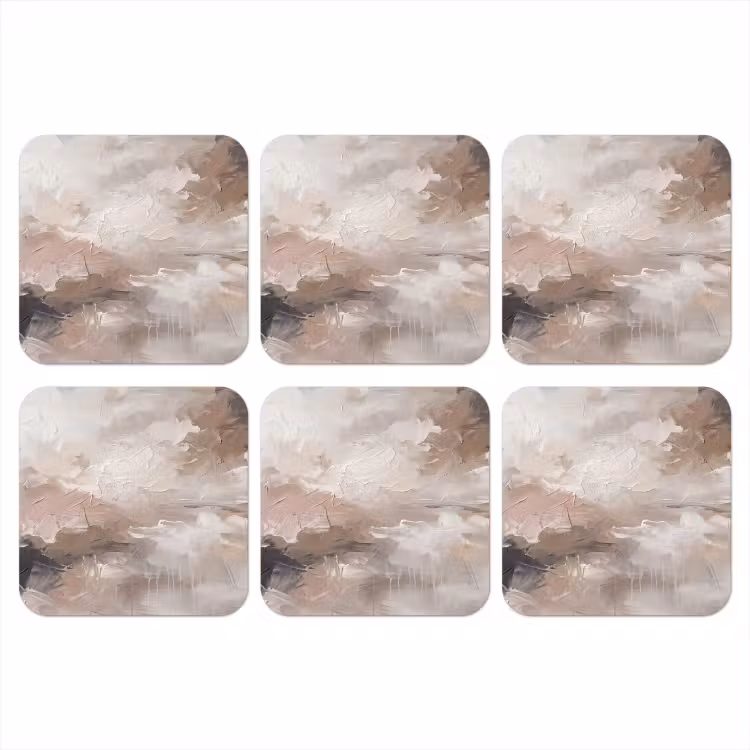 Onderzetter - Abstract - Textuur - Kunst - Modern - Beige — 1