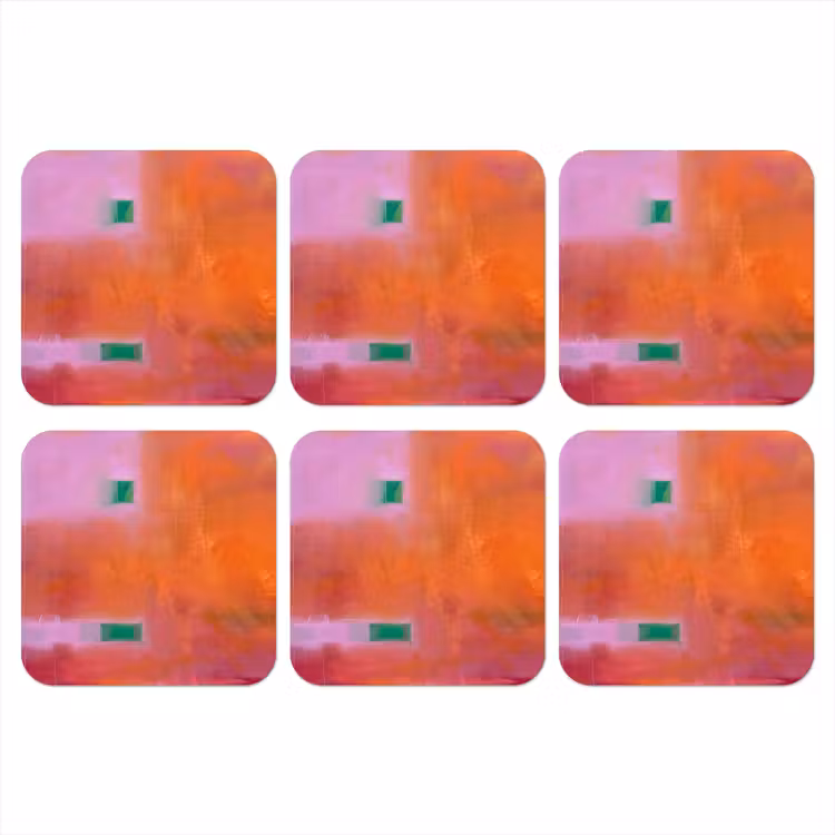 Onderzetter - Abstract - Vlakken - Kunst - Modern - Oranje — 1