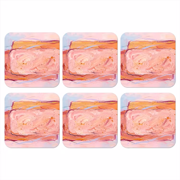 Onderzetter - Abstract - Vormen - Modern - Roze — 1