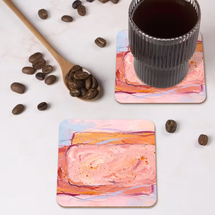 Onderzetter - Abstract - Vormen - Modern - Roze — 4