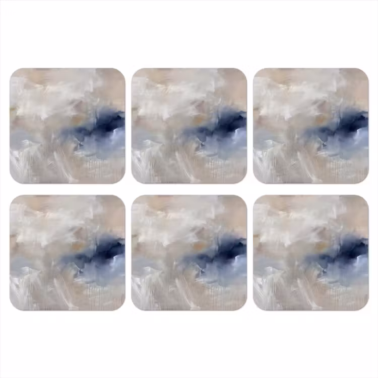 Onderzetter - Abstract - Wolken - Sfeer - Modern - Beige — 1