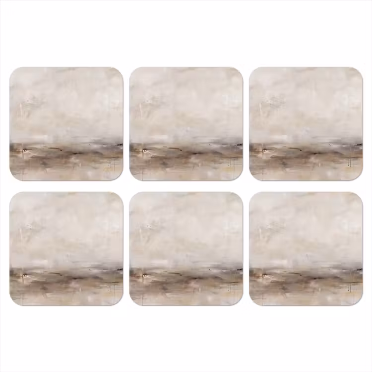 Onderzetter - Abstrakt - Landschap - Modern - Beige - Kunst — 1