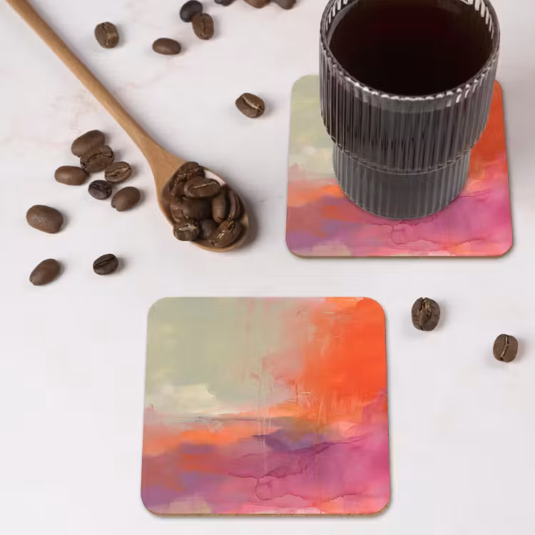 Onderzetter - Kunst - Vloeiend - Overgangen - Oranje — 4