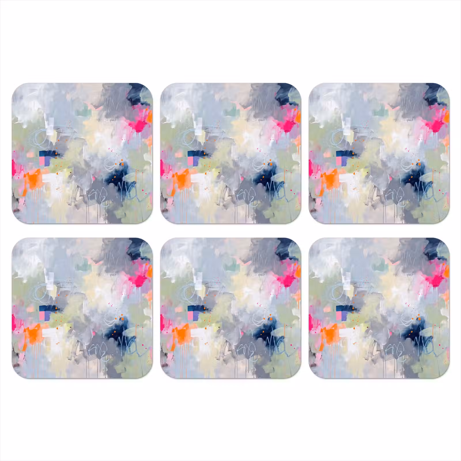 Onderzetter - Abstract - Kleurrijk - Modern - Kunst — 1