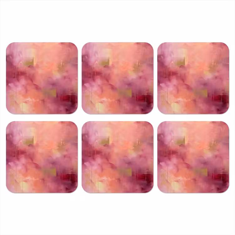 Onderzetter - Abstract - Kleuren - Modern - Roze - Paars — 1